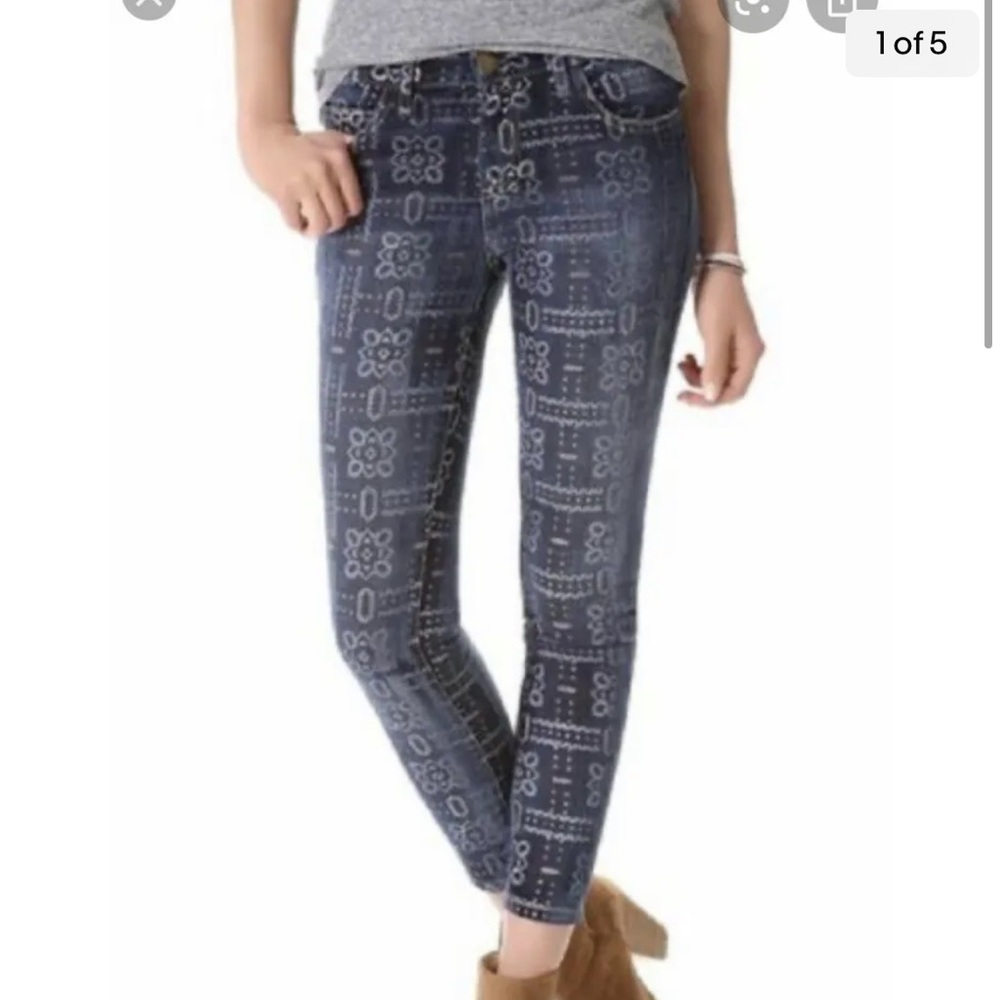 Current Elliot Bandana Skinny Jeans 24
